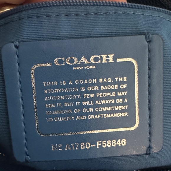 Coach Azure Blue Leather Tote - Picture 2 of 10